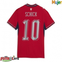 Camiseta República Checa Patrik Schick #10 Primera Equipación para mujer Mundial 2026 manga corta